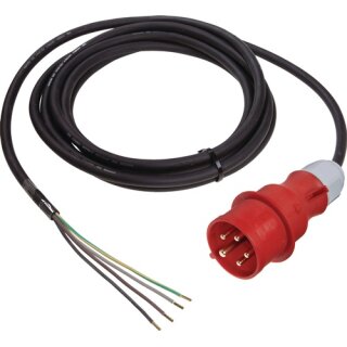 Anschlussleitung H07RN-F 5x1,5mm² 5m CEE-Stecker,5-polig schwarz