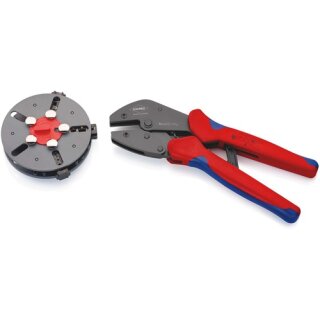 Crimpzange MultiCrimp® L.250mm 3 Wechseleinsätze KNIPEX