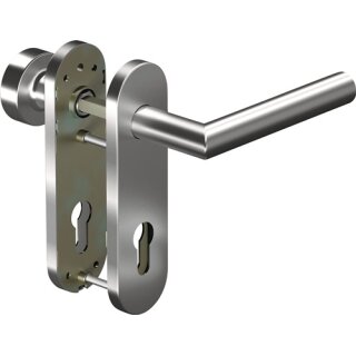 Kurzschildgarnitur CORE+ 8906 8MM/3020/7051 72MM Alu.F1 PZ rd Wechselgrt.OGRO