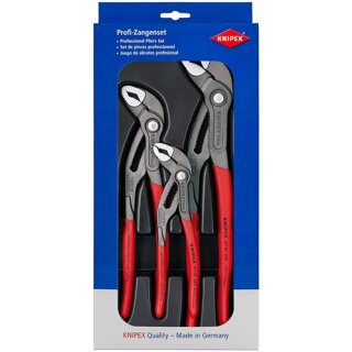 Zangensatz Cobra®-Paket Inh.3tlg.grau atram.Kunststofftiefziehteil KNIPEX