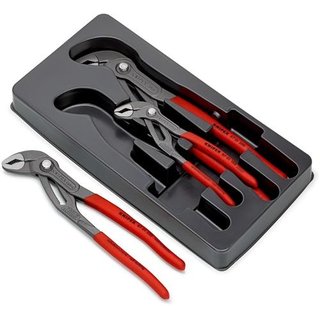 Zangensatz Cobra-Paket Inh.3tlg.grau atram.Kunststofftiefziehteil KNIPEX