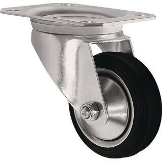 Lenkrolle D.80mm Trgf.70kg VG Platte L105xB80mm TECWERK