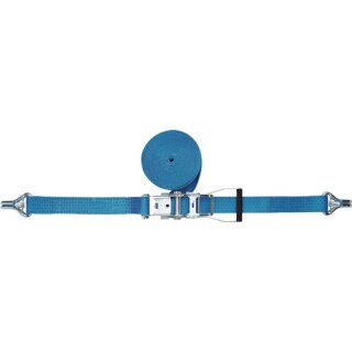 Zurrgurt DIN 12195-2 L.10m B.50mm m.Ratsche+Spitzh.m.Sicherung LC U 5000 daN TW