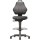 Arbeitsdrehstuhl Rl.+Fußring Kunstleder schwarz Grifffarbe blau 580-860mm TW