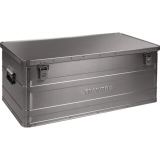 Aluminiumbox L900xB490xH380mm 140l m.Klappverschluss u.Zylinderschl.TECWERK