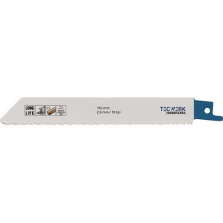 Säbelsägeblatt L.150mm B.19mm TPI 10 2,5mm 5 St./Karte TW