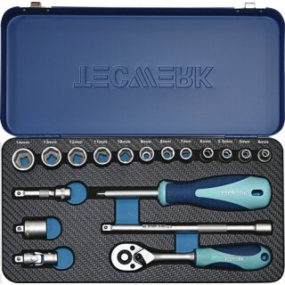 Steckschlüsselsatz 18-tlg.1/4 Zoll SW 4-14mm Z.20 6KT TECWERK