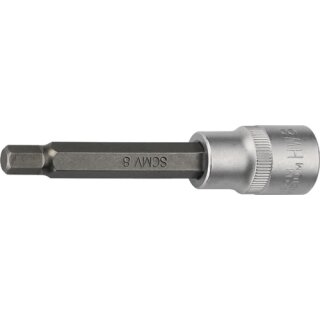 Steckschlüsseleinsatz 1/2 Zoll Innen-6-kant SW 10mm L.100mm TECWERK