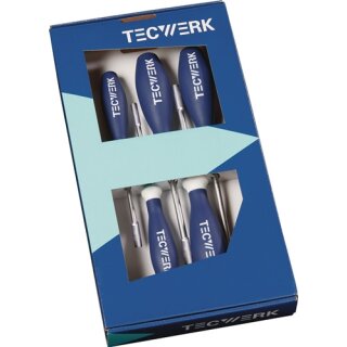 Sechskantsteckschlüsselsatz 5-tlg.3-Komponentenheft TECWERK