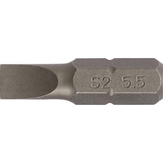 Bit f.Schlitzschrauben 6,5mm L.25mm 1/4 Zoll C6,3 Schneidenstärke 1,2mm TECWERK