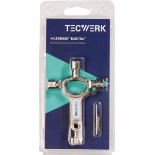 Schaltschrankschlüssel 9 Funktionen integr.Flaschenöffner TECWERK