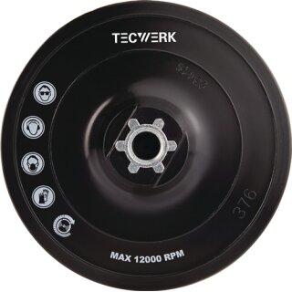 Stützteller D.115mm M14 kletthaftend TECWERK