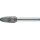 Frässtift RBF D.3mm Kopf-L.12mm Schaft-D.3mm HM Verz.Kreuz TECWERK