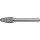 Frässtift RBF Special Steel D.12mm Kopf-L.25mm Schaft-D.6mm HM Verz.Kreuz TW