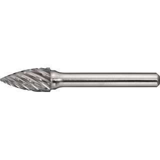 Frässtift SPG Special Steel D.8mm Kopf-L.20mm Schaft-D.6mm HM Verz.Kreuz TECWERK