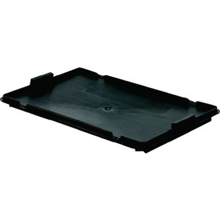 Deckel L600xB400mm schwarz PP f.Drehstapelbehälter LA-KA-PE