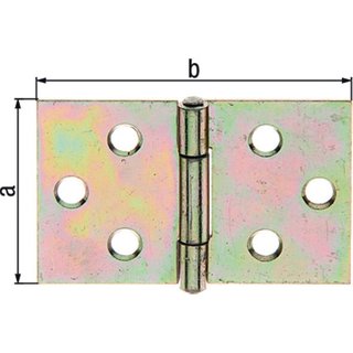 Scharnier 70x104,5mm Stahl roh galv. gelb verz. Ausfhrung: breit GAH