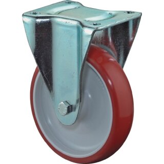 Bockrolle D.150 Trgf.200kg Guß-PU Platte L135xB110 BS ROLLEN