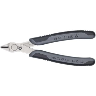 Elektronik-Seitenschneider Super-Knips® L.125mm Form 0 Facette nein pol.KNIPEX