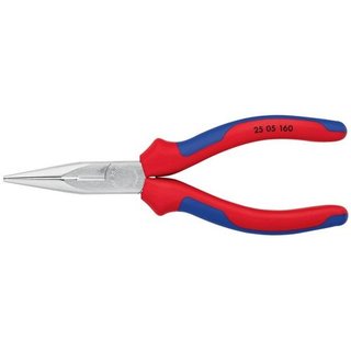 Flachrundzange L.160mm flach/rund ger.Mehrkomp.-Hllen KNIPEX