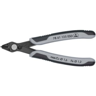 Elektronik-Seitenschneider Super-Knips® L.125mm Form 6 Facette nein brün.KNIPEX
