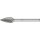 Kleinfrässtift Form K SPG D.6mm Kopf-L.13mm Schaft-D.3mm HM Verz.5 PFERD