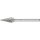 Kleinfrässtift Form G SKM D.6mm Kopf-L.13mm Schaft-D.3mm HM Verz.3 Plus PFERD