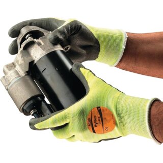 Handschuhe HyFlex® 11-423 Gr.9 grau/hellgelb EN 388,EN 407 PSA III