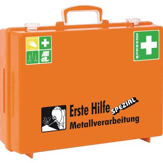 Erste Hilfe Koffer Beruf SPEZIAL Metallverarbeitung B400xH300xT150ca.mm orange