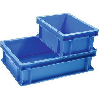 Transportbehlter L600xB400xH120mm blau PP Muschelgr.Seitenwnde geschl.PROMAT