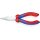 Langbeckzange L.160mm lang halb-rd. Chrom KNIPEX m.2Komp.-Hüllen