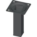 Möbelfuß schwarz RAL 9005 25x25mm H.400mm...