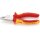 Kombizange VDE L.160mm Chrom m.2Komp.-Hüllen KNIPEX m.Abgleitschutz
