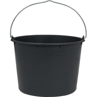 Baueimer 20l mit Kreuzboden schwarz