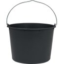 Baueimer 20l mit Kreuzboden schwarz