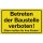 Hinweiszeichen Betreten der Baustelle verboten L400xB250mm gelb schwarz Ku.