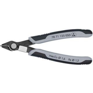 Elektronik-Seitenschneider Super-Knips® L.125mm Form 7 Facette nein brün.KNIPEX