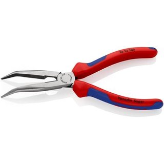 Storchschnabelzange L.200mm pol. gebogen 45Grad KNIPEX flach-rd.