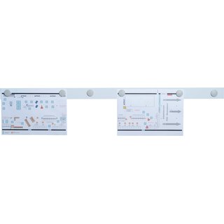 Magnetleiste L1000xB50xS0,5mm wei selbstklebend MAGNETOPLAN