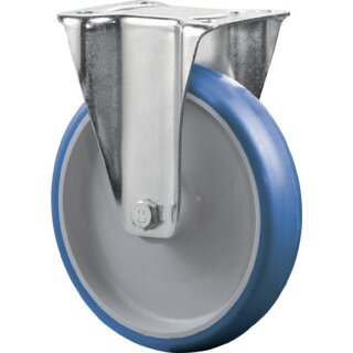 Bockrolle D.100mm Trgf.125kg PU Platte L104xB80mm BS ROLLEN
