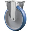 Bockrolle D.100mm Trgf.125kg PU Platte L104xB80mm BS ROLLEN