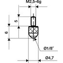 Messeins.D.3mm L.6mm KGL M2,5 Ku.z.Messuhren KFER