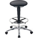 Drehhocker Sitz-Stop-Rollen+Fußring Supertec-Gewebe...