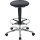Drehhocker Sitz-Stop-Rollen+Fußring Supertec-Gewebe grau