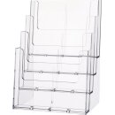 Tischprospekthalter 4 x DIN A4 hoch Ku.transp.freistehend...