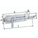 Bolzenriegel 180x70xØ16x20x58x230mm Stahl roh feuerZN