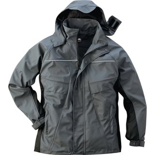 PU-Regenjacke Sarasota, Gr. L, grau/schwarz