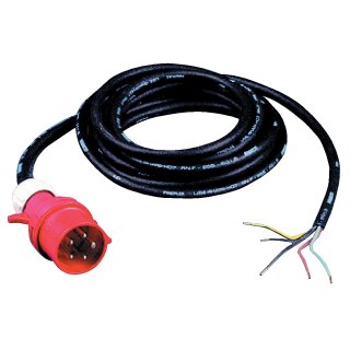 Anschlussleitung H07RN-F 5x4 mm² 5m m.CEE Stecker schwarz f.Innen/Außen