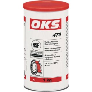 Weißes Allround-Hochleistungsfett OKS 470 weiß NSF H2 1kg Dose OKS