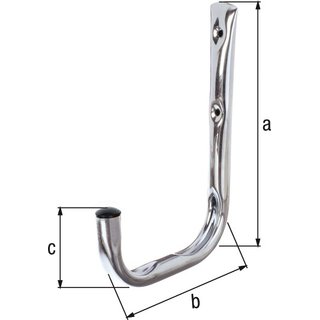 Wandhaken einfach A.150mm STA verz.H.215mm D.18mm GAH